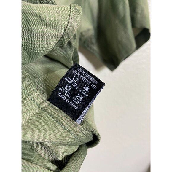 Dixxon Flannel Palo Verde Green Plaid Shirt D-Lux Bamboo Blend Men Size Small - Picture 6 of 14